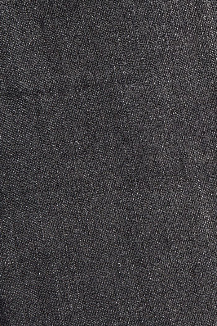 Jean stretch de coupe droite en coton biologique, GREY DARK WASHED, detail image number 4