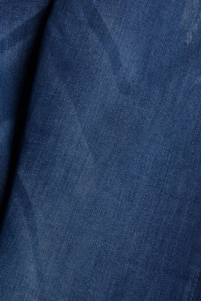 Jean super stretch, coton bio, BLUE DARK WASHED, detail image number 4