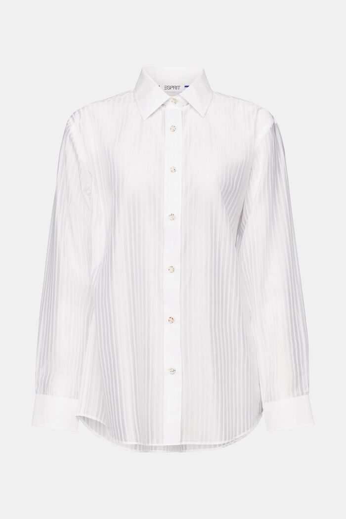 Chemise transparente rayée à col boutonné, WHITE, detail image number 6