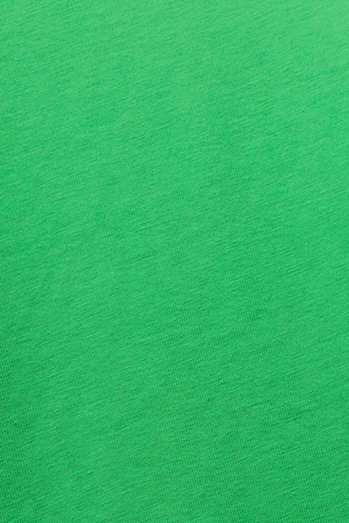 T-shirt à encolure ronde en coton, GREEN, detail image number 6