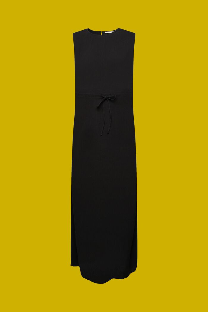 Robe maxi longueur froissée, BLACK, detail image number 7