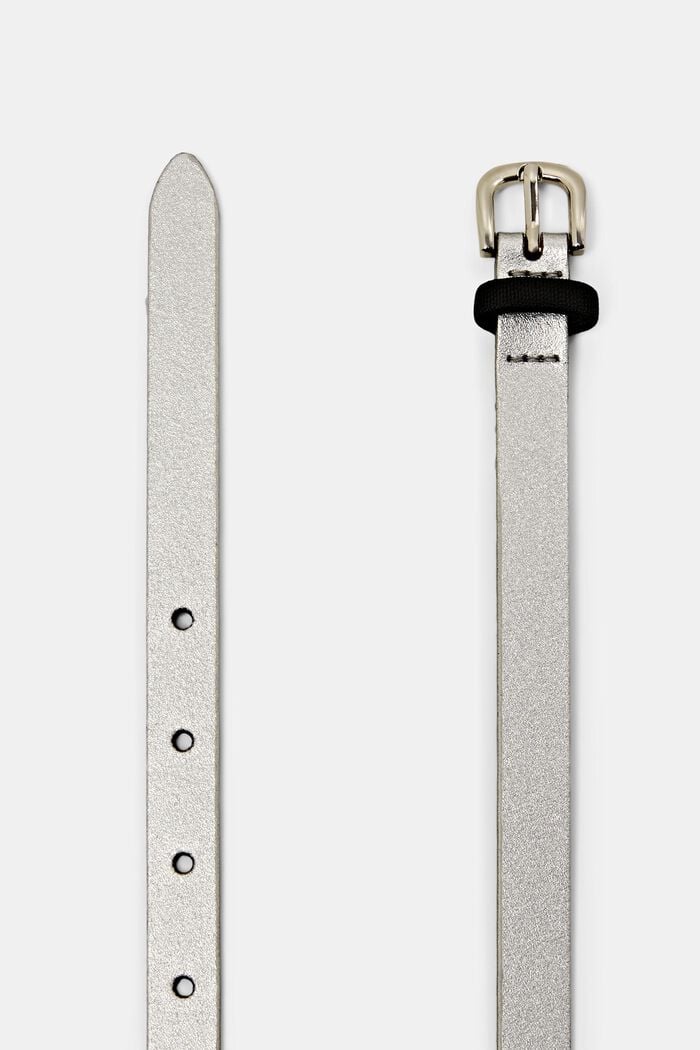 Fine ceinture en cuir, SILVER, detail image number 1