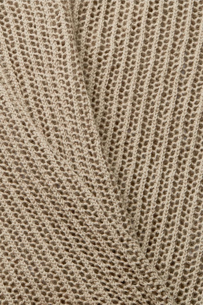 Pull-over en maille pointelle, PALE KHAKI, detail image number 6