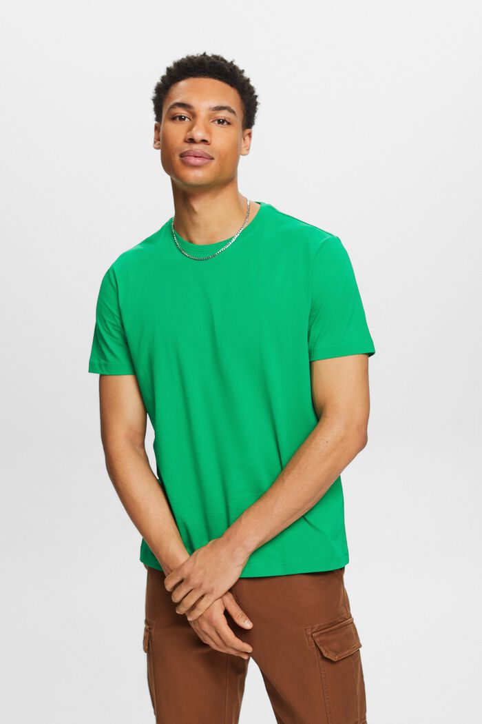 T-shirt à manches courtes et col ras-du-cou, GREEN, detail image number 0