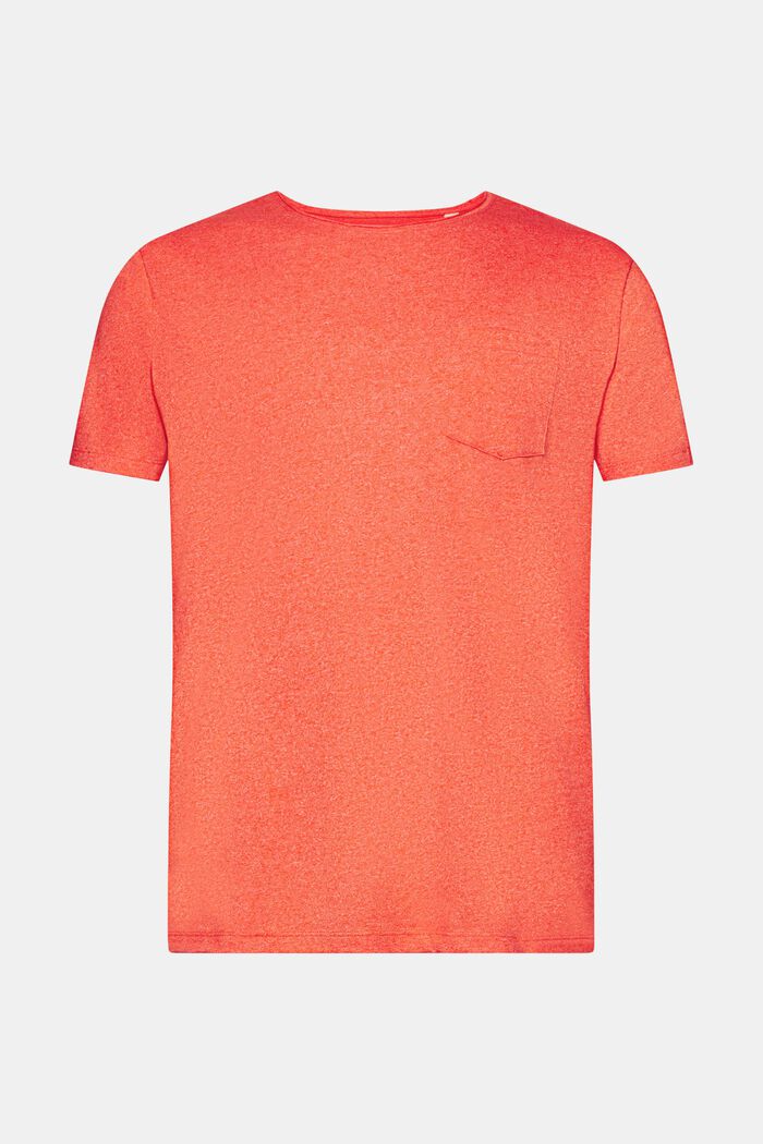 En matière recyclée : le t-shirt en jersey chiné, ORANGE RED, detail image number 6