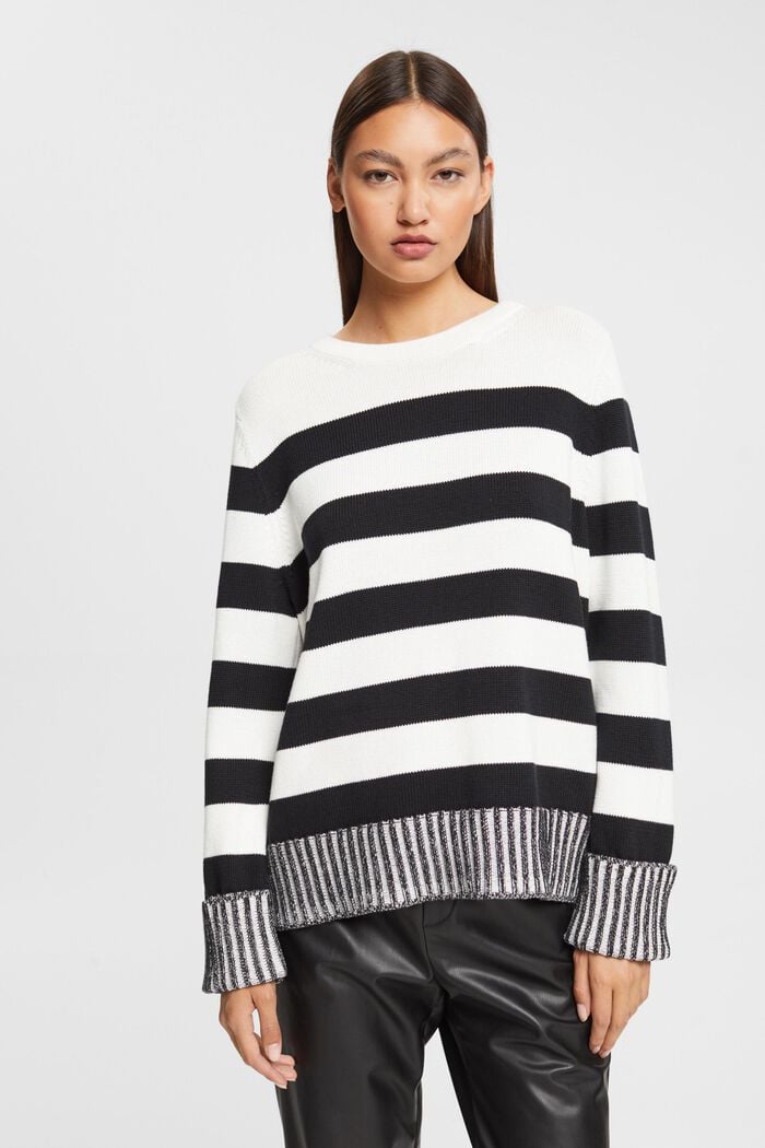 Sweater à rayures, 100 % coton