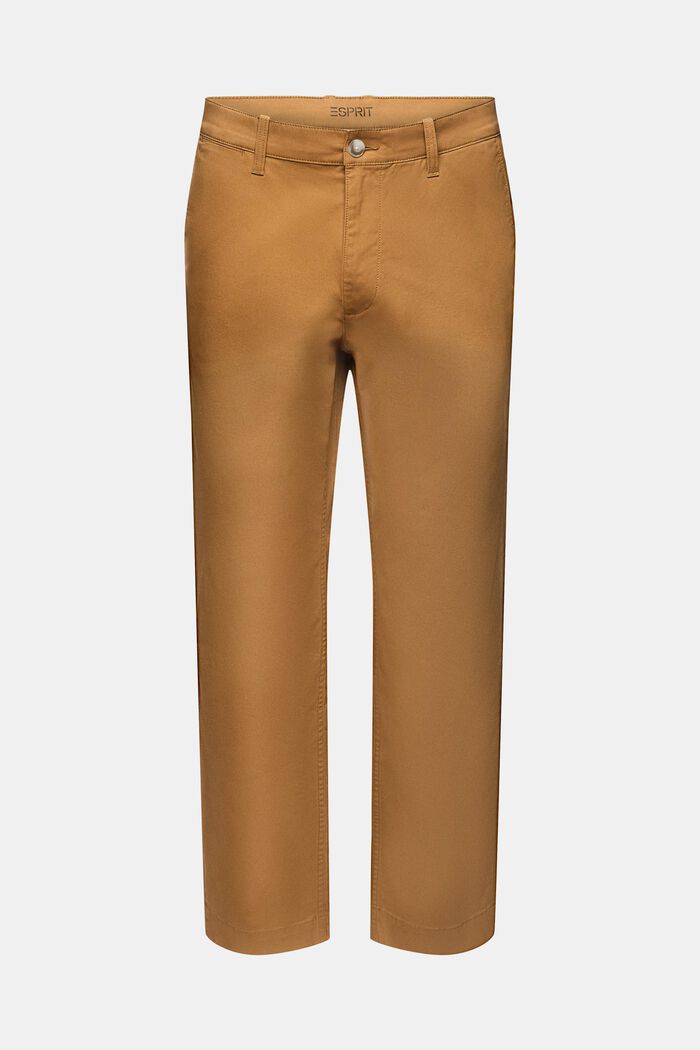 Pantalon chino droit en twill de coton, CAMEL, detail image number 7