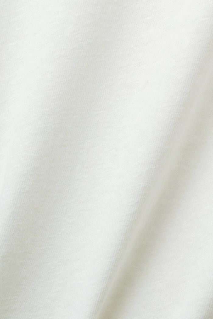 T-shirt en mélange de coton et lin, OFF WHITE, detail image number 5