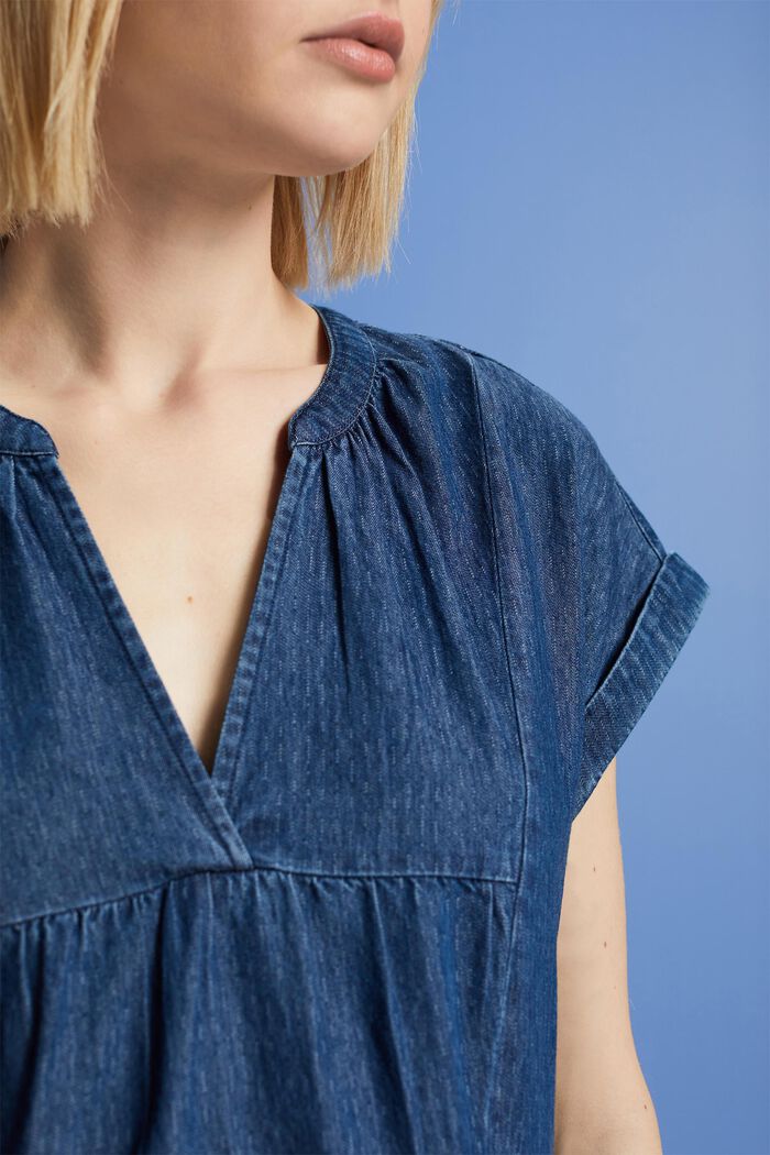 Robe en jean légère, 100 % coton, BLUE MEDIUM WASHED, detail image number 2
