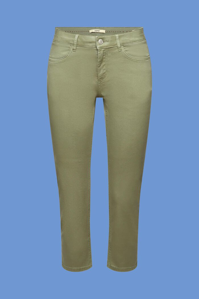 Pantalon corsaire en coton bio, PALE KHAKI, detail image number 5