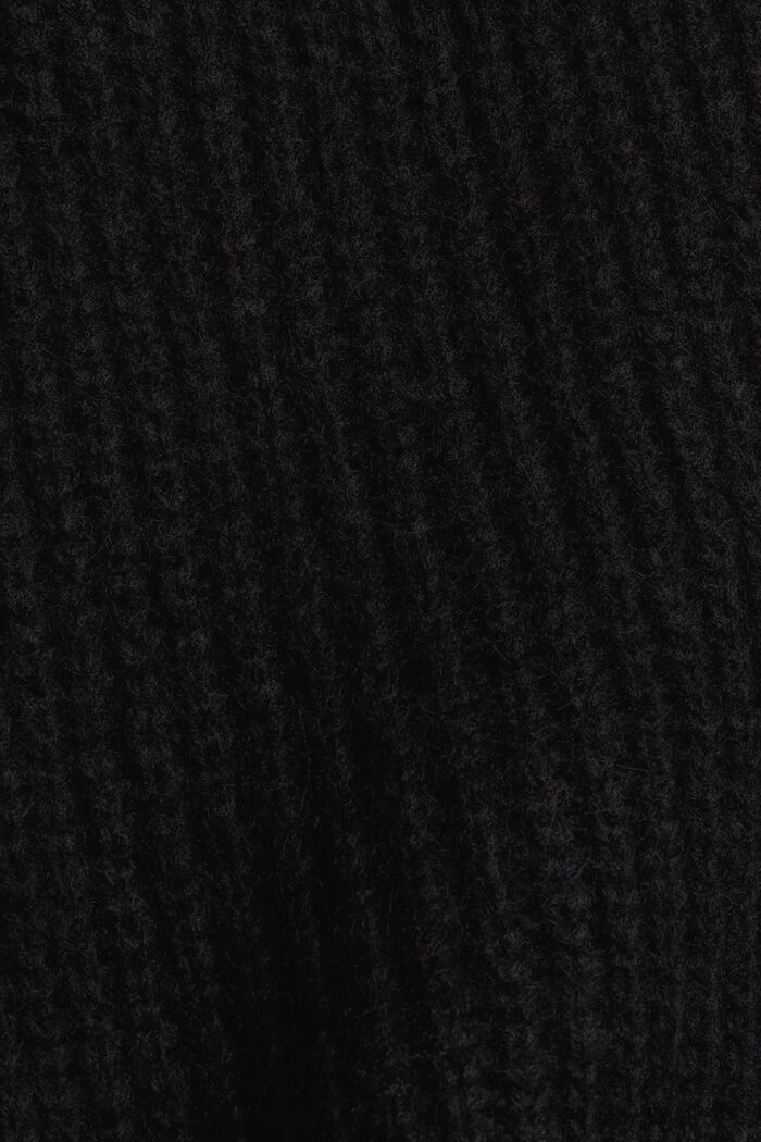 À teneur en laine et alpaga : le cardigan à paillettes, BLACK, detail image number 4