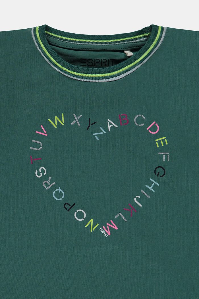 T-shirt à manches longues et imprimé, TEAL GREEN, detail image number 2