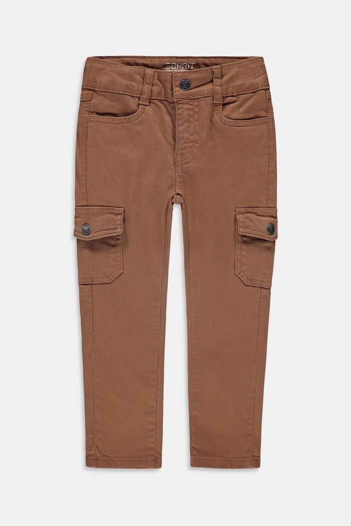 Pantalon slim de style cargo à taille ajustable, CARAMEL, overview