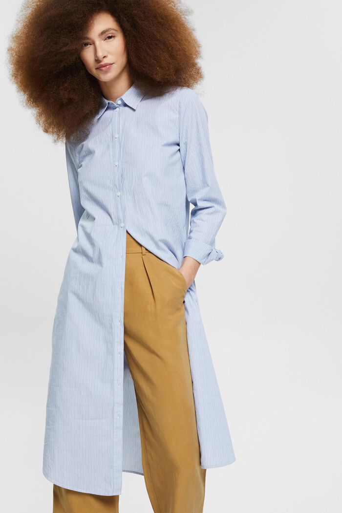 Robe-chemise en coton, LIGHT BLUE, overview