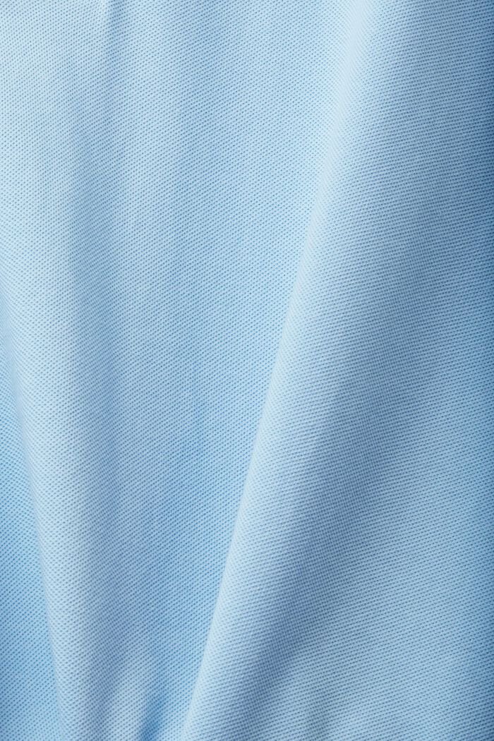Polo de coupe Slim Fit en maille piquée de coton, LIGHT BLUE, detail image number 5