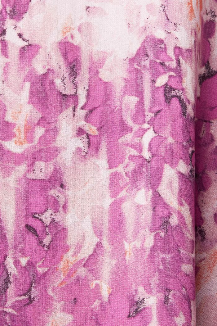 En matière recyclée : la robe en chiffon à motif floral, PURPLE, detail image number 4