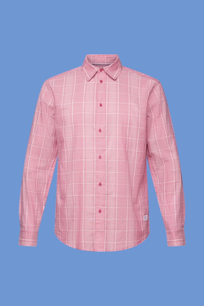 Chemise à carreaux légère, 100 % coton, DARK PINK, detail image number 5