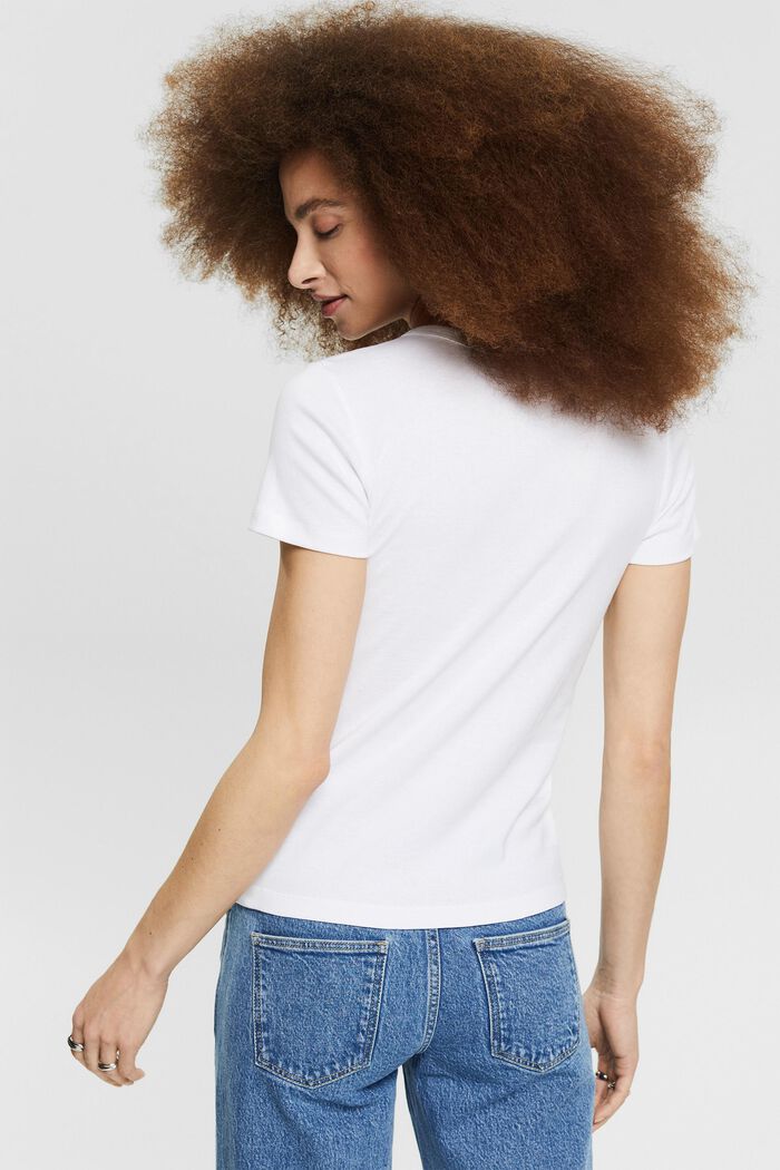 T-shirt en coton, WHITE, detail image number 3