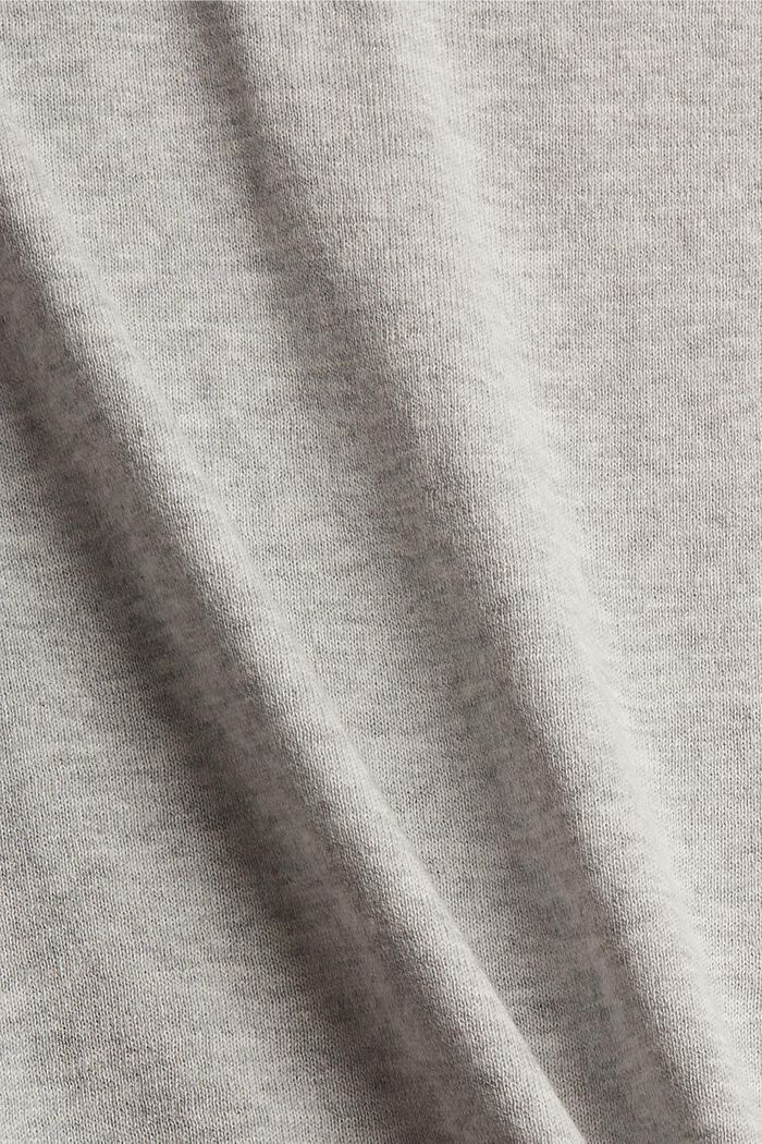 Pull-over CURVY à cordon coulissant sous tunnel, LIGHT GREY, detail image number 1