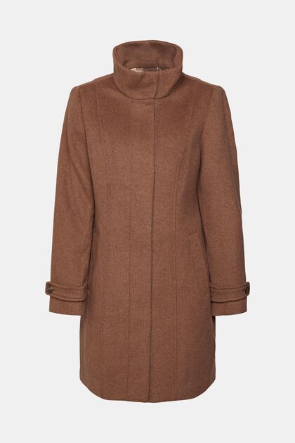 Manteau à teneur en laine, TAUPE, overview