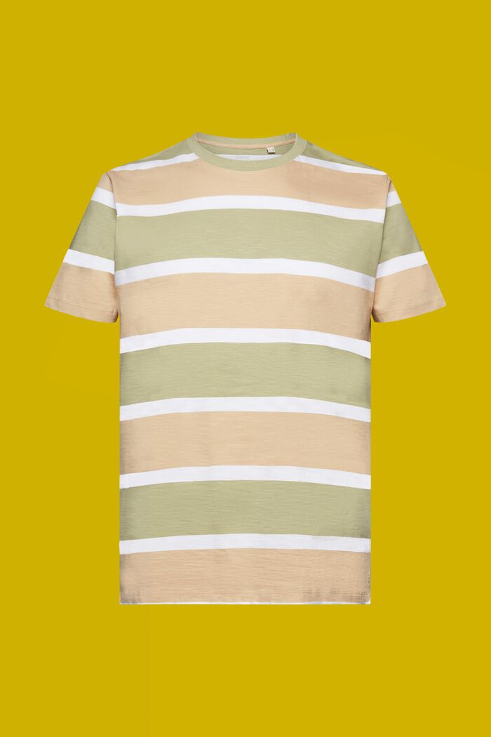 T-shirt en jersey rayé, 100 % coton, SAND, detail image number 6