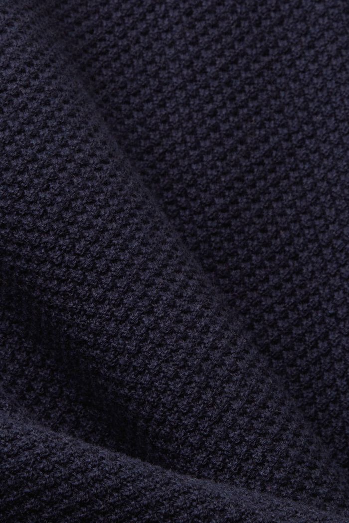 Polo texturé à zip court, NAVY, detail image number 5