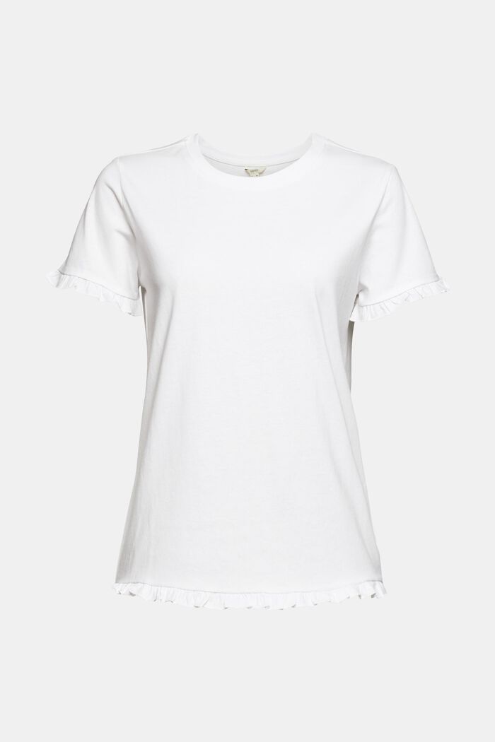 T-shirt de nuit orné de ruches, WHITE, detail image number 5
