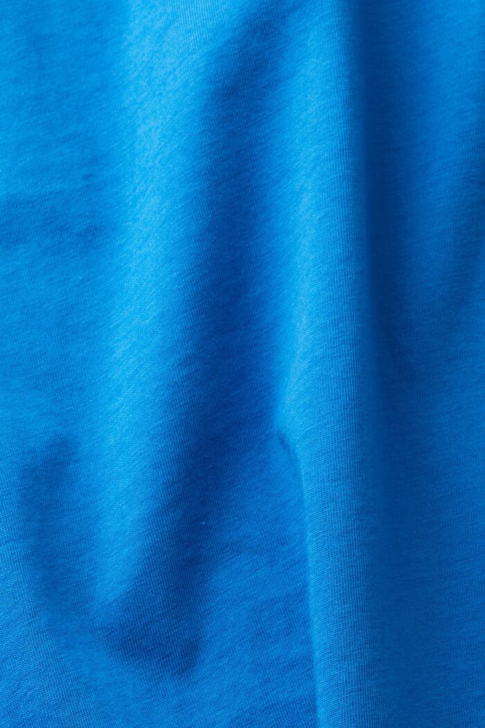 T-shirt à imprimé sur la poitrine, BLUE, detail image number 1