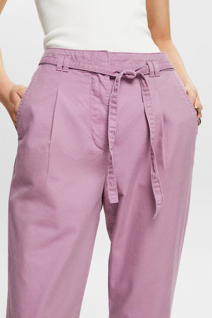 Pantalon chino à ceinture, MAUVE, detail image number 4