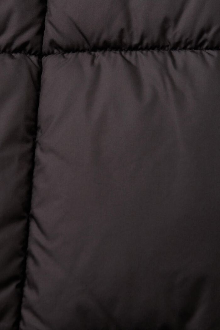 Doudoune longue matelassée à capuche, BLACK, detail image number 7
