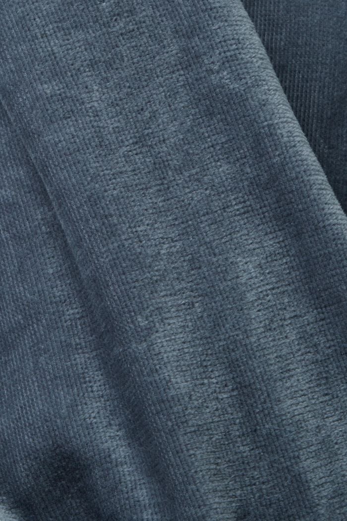 Peignoir en velours, 100 % coton, GREY STEEL, detail image number 3