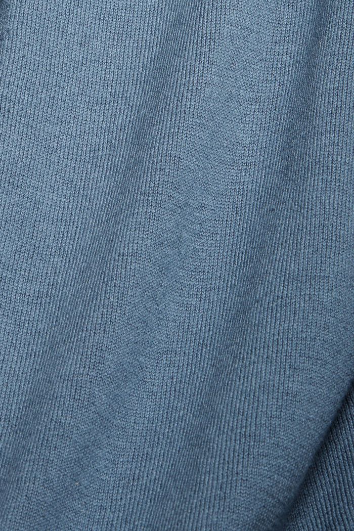 Cardigan en coton biologique mélangé, GREY BLUE, detail image number 4