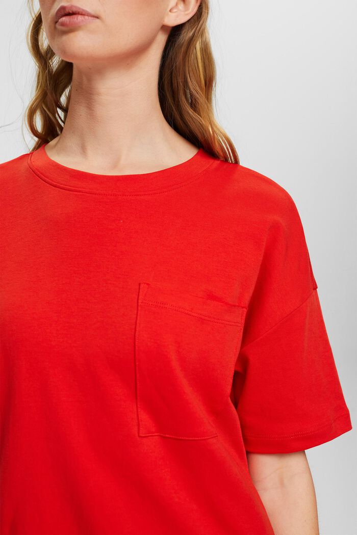T-shirt à poche-poitrine, ORANGE RED, detail image number 3