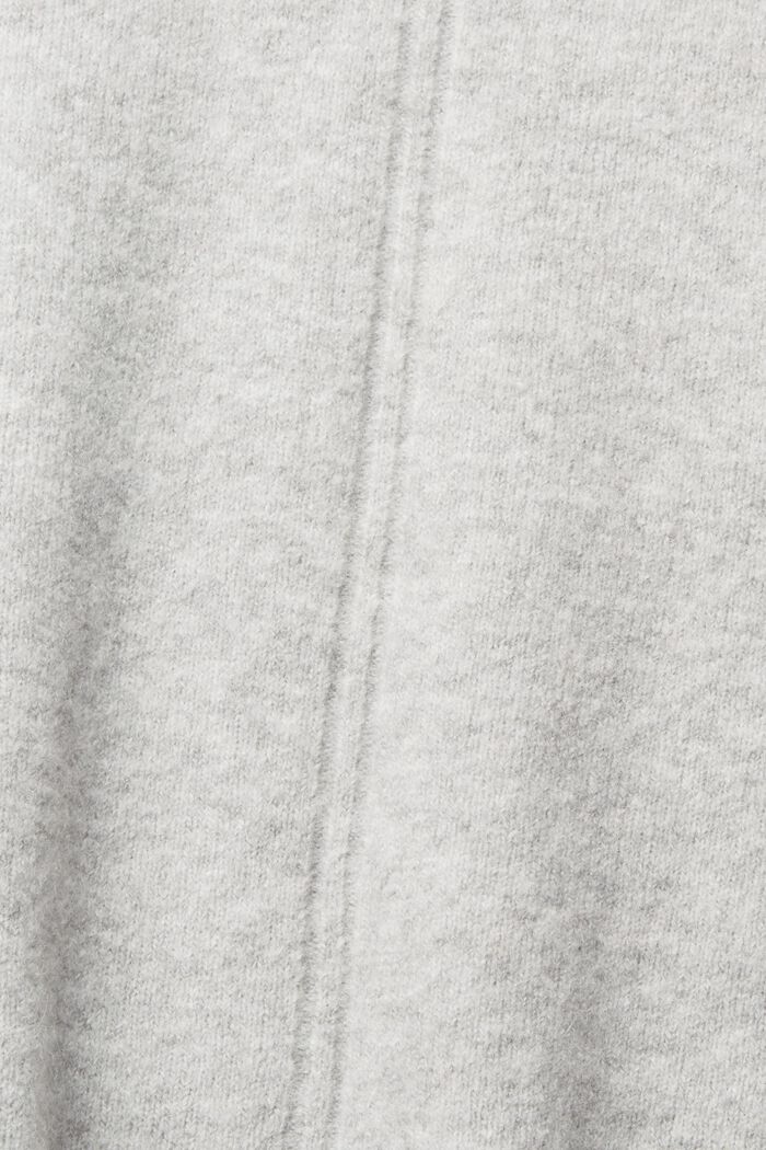 À teneur en laine : le pull-over duveteux à col droit, LIGHT GREY, detail image number 1