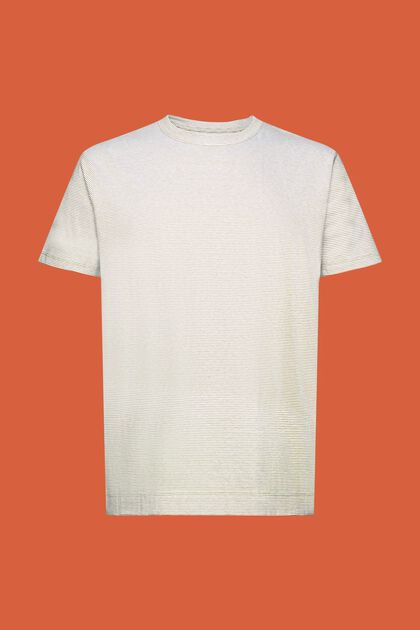T-shirt en jersey rayé, mélange de coton et de lin