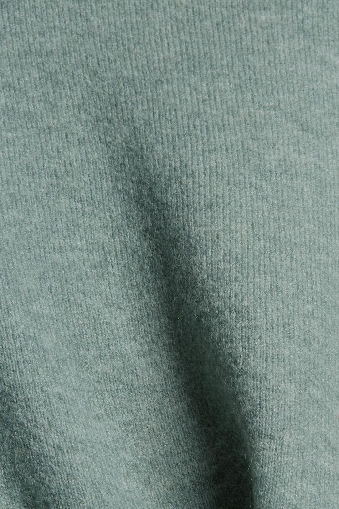 À teneur en laine : cardigan à encolure en V, DUSTY GREEN, detail image number 4