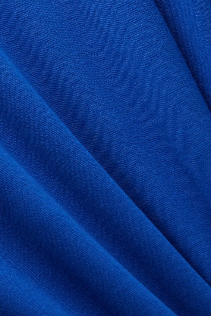 Robe t-shirt en coton à épaulettes, BRIGHT BLUE, detail image number 4