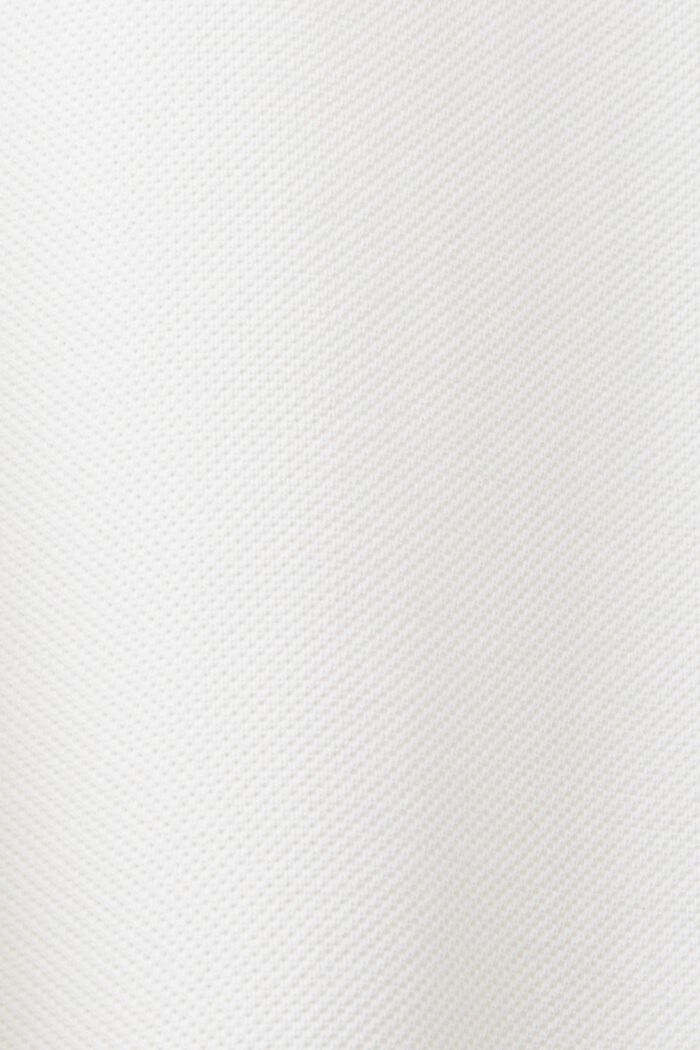 Polo en maille piquée de coton, OFF WHITE, detail image number 5