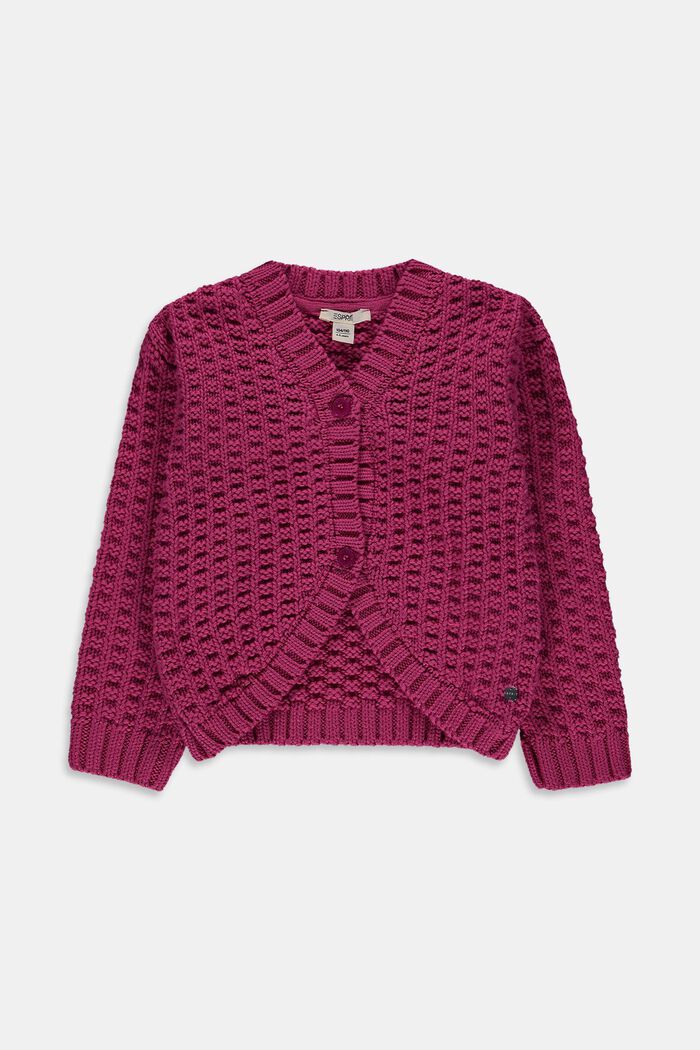 Sweaters cardigan, BERRY PURPLE, detail image number 0