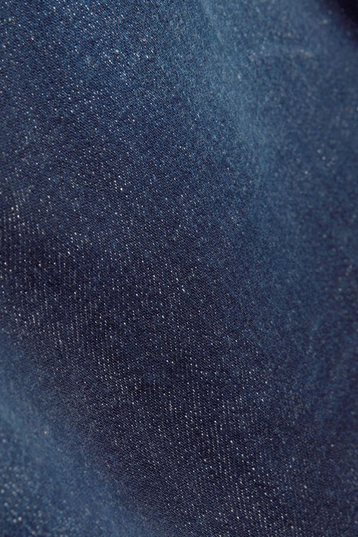 Jean stretch en coton bio, BLUE DARK WASHED, detail image number 7