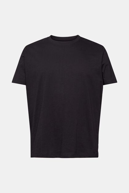 T-shirt en jersey, 100 % coton, BLACK, overview