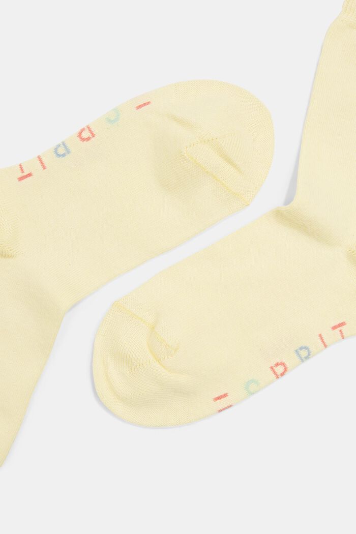 Lot de 2 paires de chaussettes à logo, en coton biologique mélangé, JADE, detail image number 1