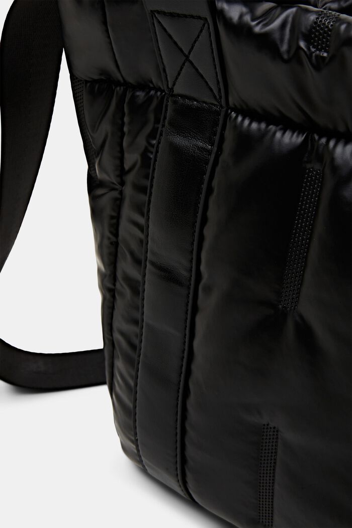 Petit sac doudoune brillant, BLACK, detail image number 1