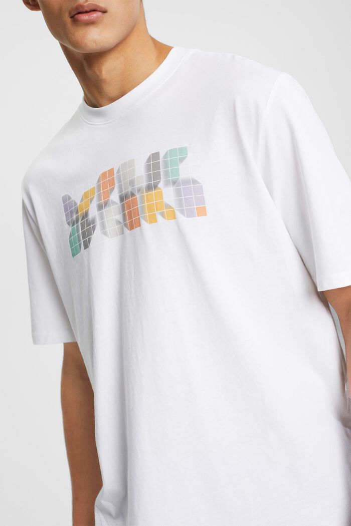 T-shirt de coupe Relaxed Fit à imprimé sur la poitrine, WHITE, detail image number 2