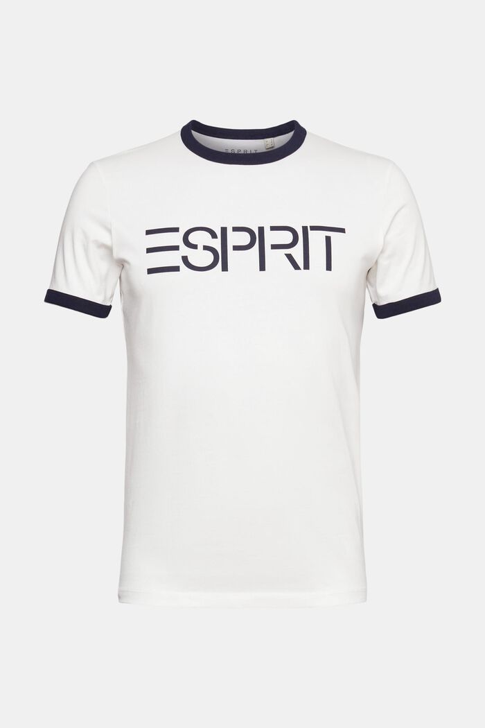 T-shirt en jersey à imprimé logo, OFF WHITE, overview