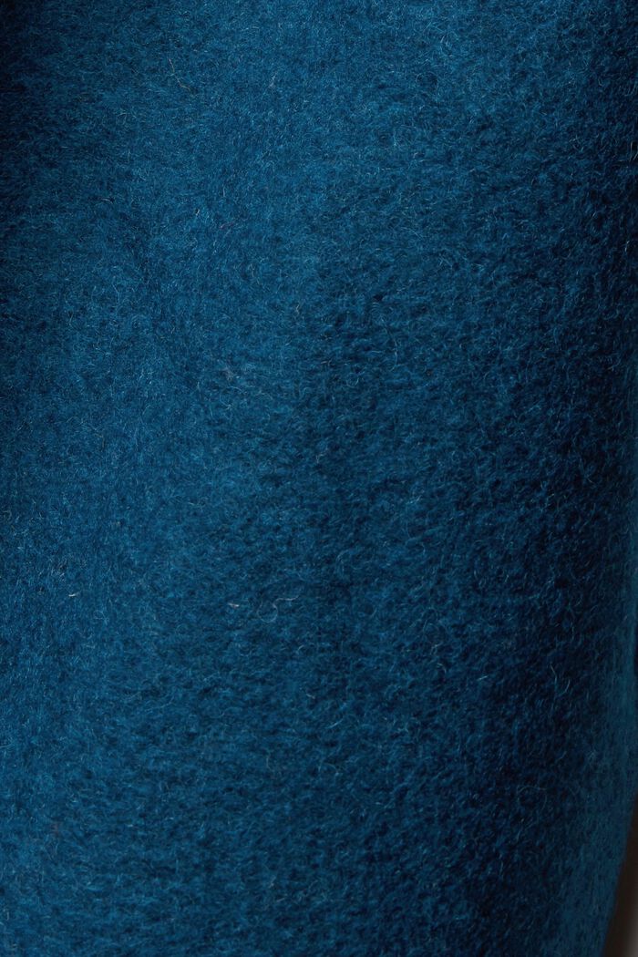 Manteau à teneur en laine, PETROL BLUE, detail image number 4