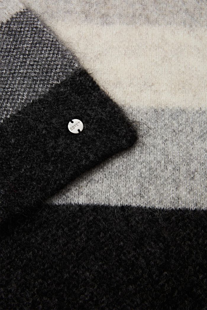 Écharpe en jacquard en mélange de laine et de mohair, GREY, detail image number 1