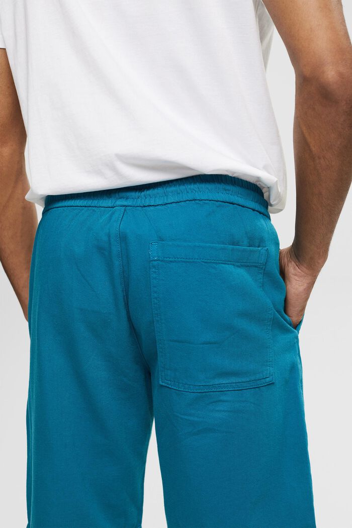 Pantalon court muni d´une taille élastique à cordon de serrage, TEAL BLUE, detail image number 5