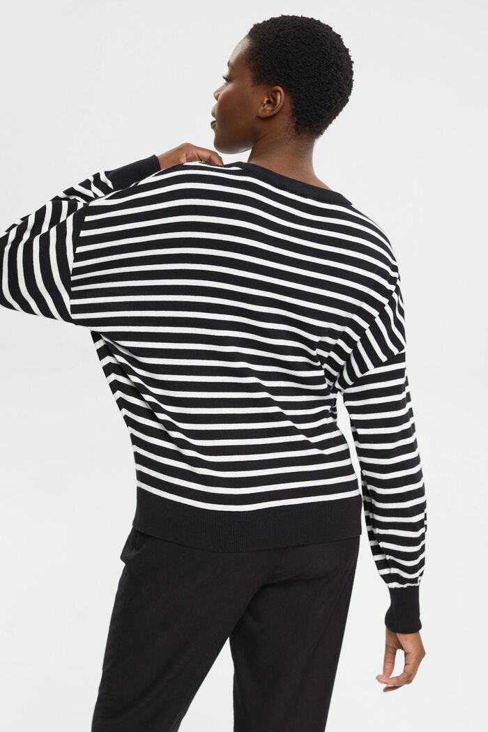 Pull-over rayé, NEW BLACK, detail image number 3