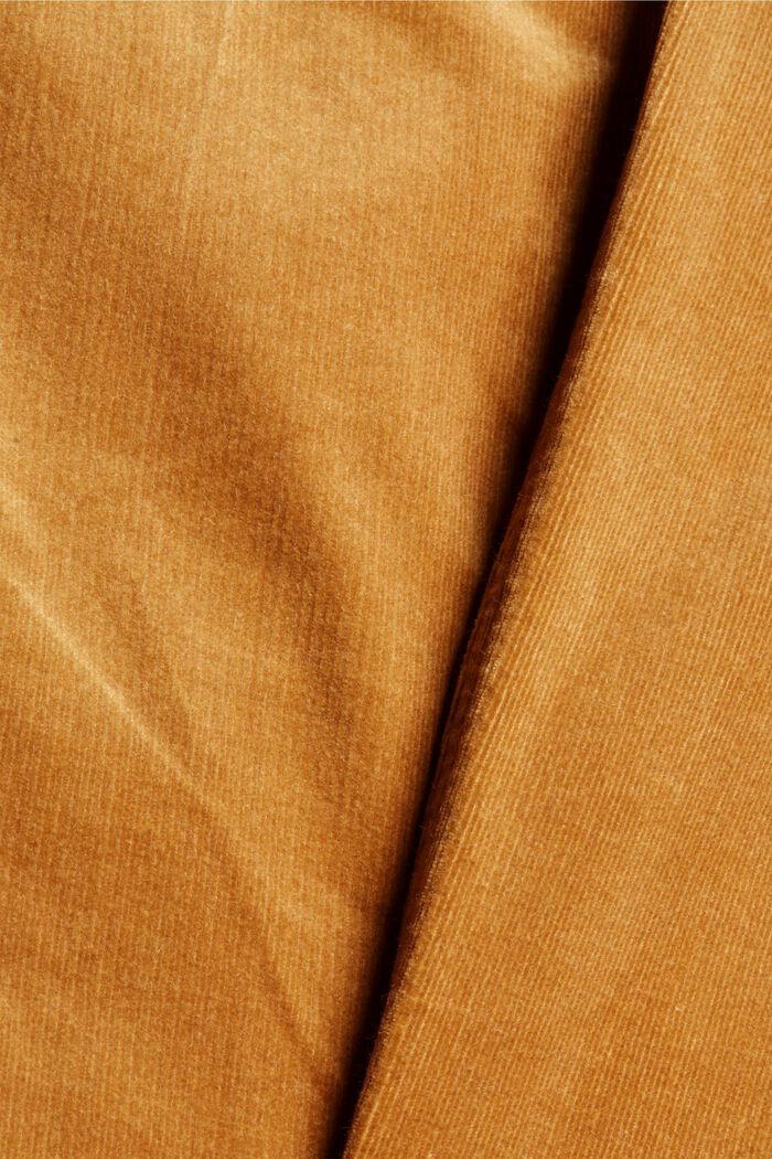 Pantalon en fin velours de coton mélangé, CAMEL, detail image number 4